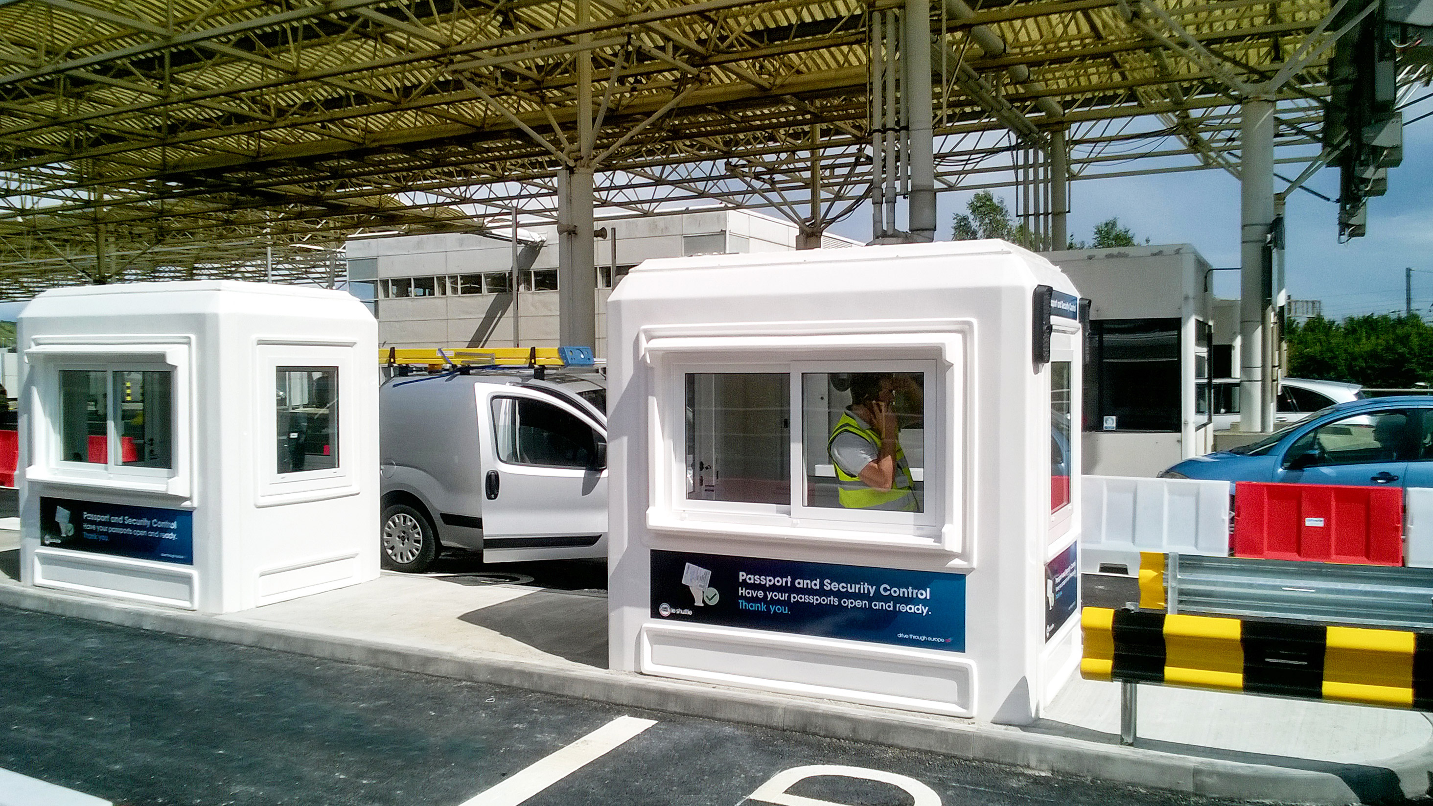 Genesis™ GRP Double Sliding Window Kiosk with personalised front and side graphics