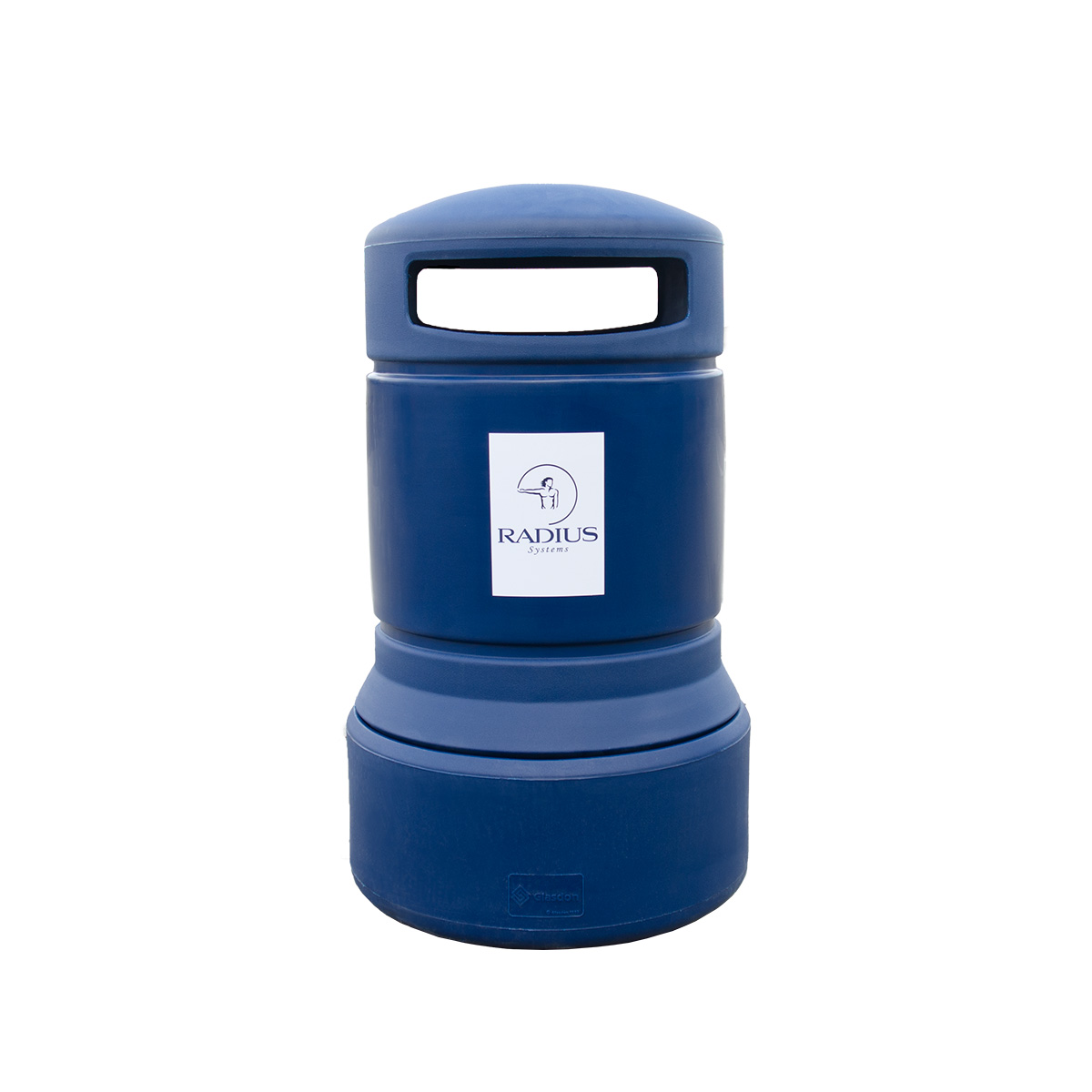 Plaza® Litter Bin with personalised front graphic