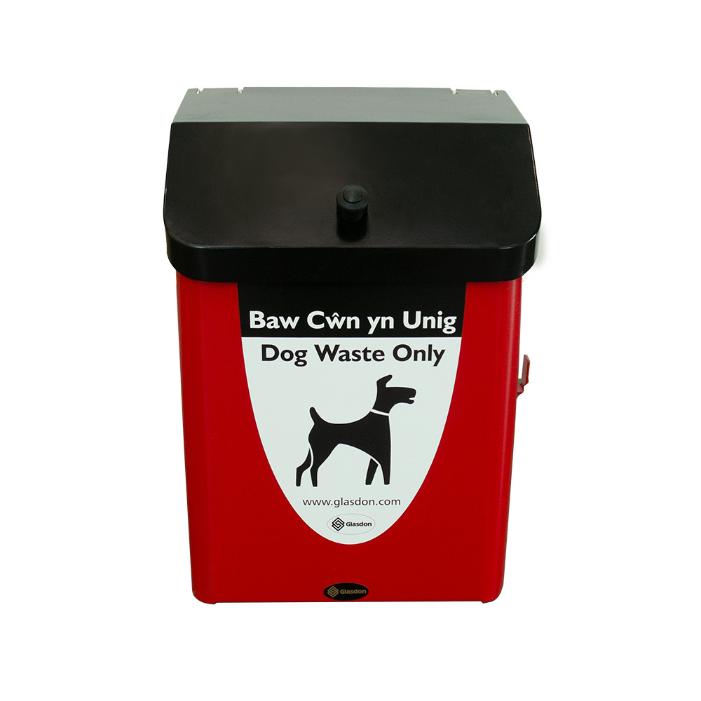 Metal Fido 35™ Dog Waste Bin with personalised front graphic