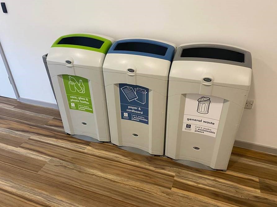 Nexus® 100 Recycling Bin personalised front graphics