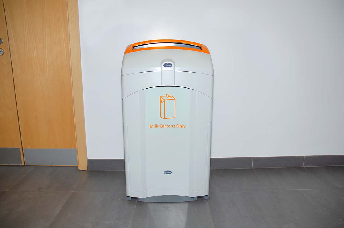 Nexus® 100 Recycling Bin with personalised front graphic