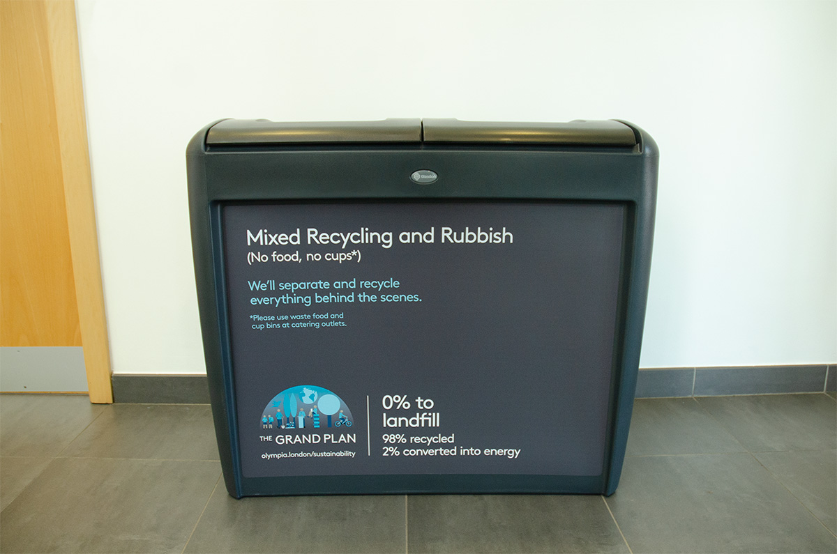 Nexus® Evolution Duo Recycling Bin with personalised front graphic