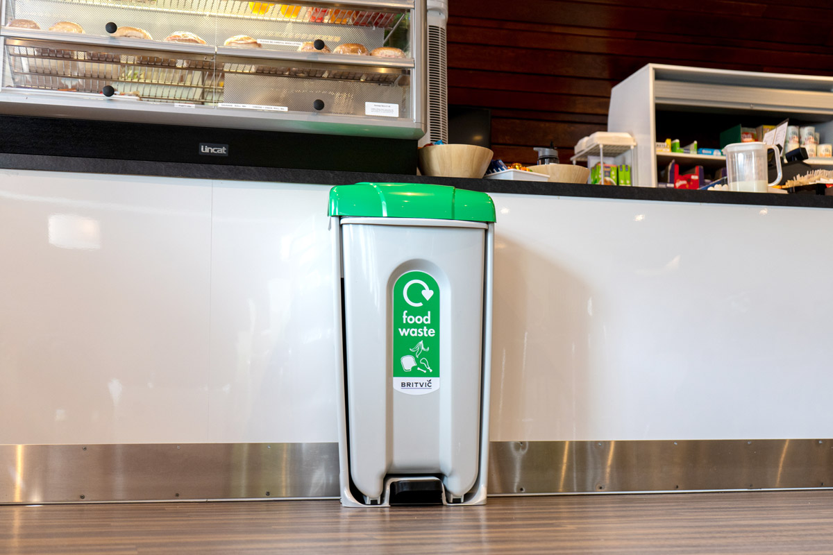 Nexus® Shuttle Food Waste Recycling Bin with personalised front graphic