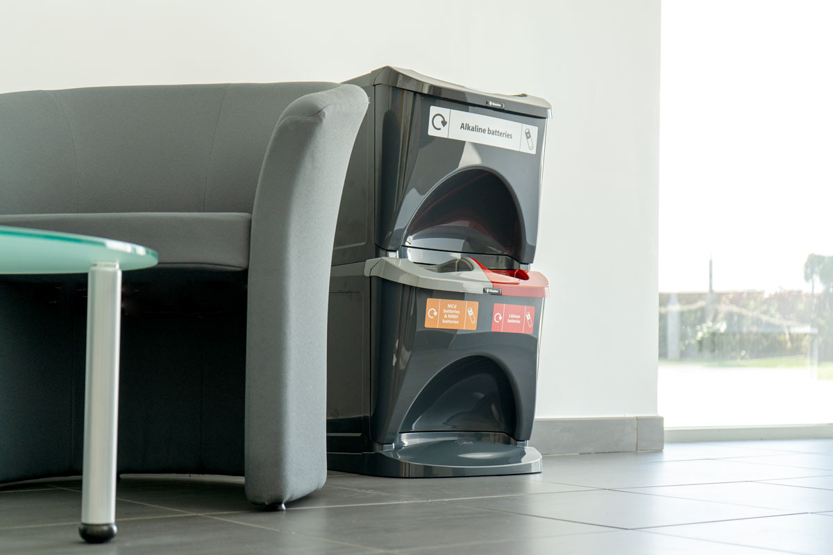 Nexus® Stack 60 Recycling Bin with personalised front graphics