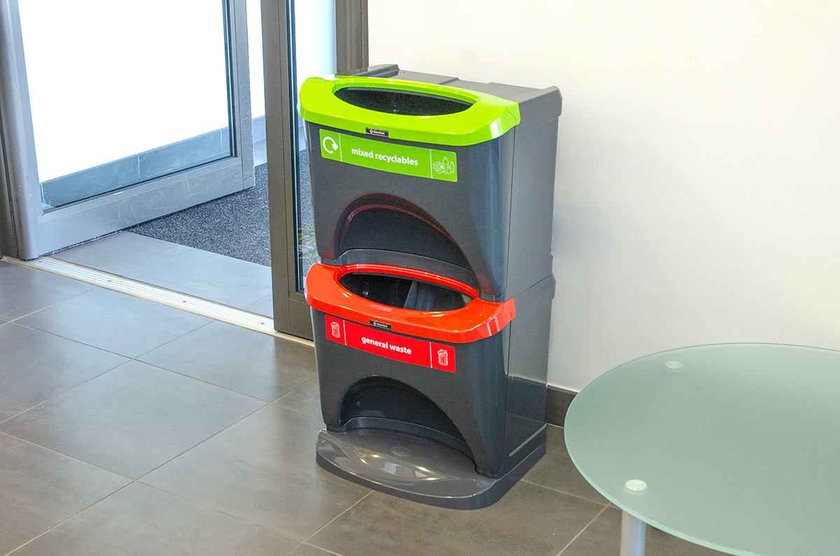 Nexus® Stack 60 Recycling Bins 602S with front graphic personalisation