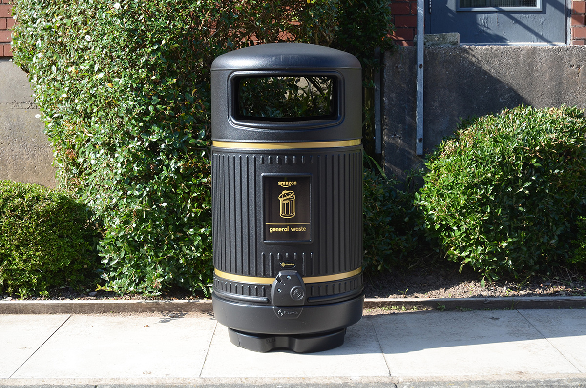 Topsy Royale™ Litter Bin with personalised front graphic