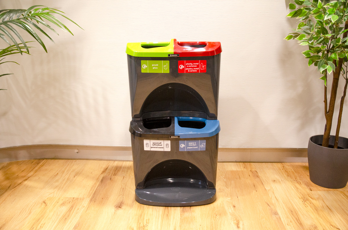 Nexus® Stack 60 Recycling Bins 604S with personalised front graphics