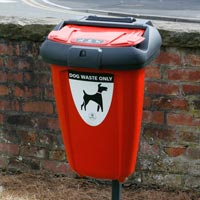 Retriever 50 Dog Waste Bin in Red
