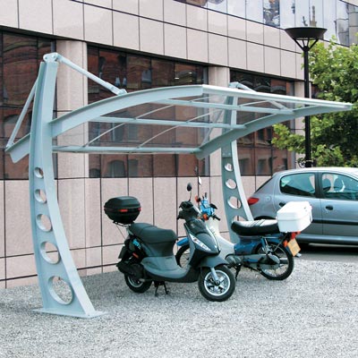 Bi-Port™ Cycle Shelter Canopy Style Shelter for up to 8 Bicycles