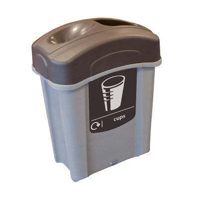 Eco Nexus® 60 Cup Recycling Bin & Express Delivery with 8L Reservoir & Cup Recycling Graphics