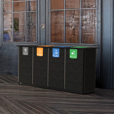 Origin® Infinity Quad 280 Litre Recycling Station 4 Waste Streams