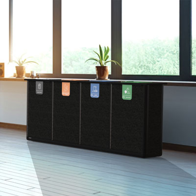 Origin® Infinity Quad 280 Litre Slimline Recycling Station 4 Waste Streams