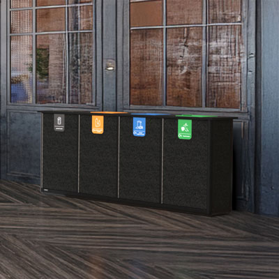 Origin® Infinity Quad 440 Litre Recycling Station 4 Waste Streams