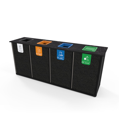 Origin™ Infinity Quad 440 Litre Recycling Station & Express Shipping 4 Waste Streams - Simpler Recycling