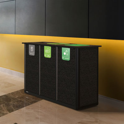 Origin® Infinity Trio 210 Litre Recycling Station 3 Waste Streams