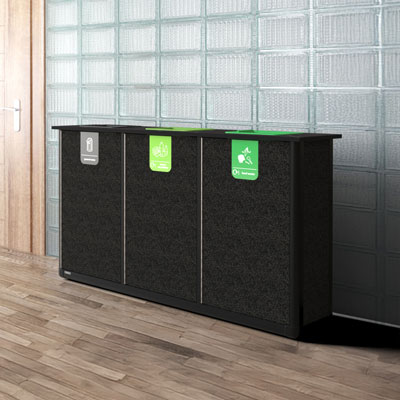 Origin® Infinity Trio 210 Litre Slimline Recycling Station 3 Waste Streams