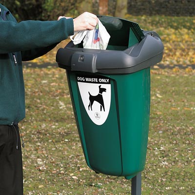 what colour bin does dog poop go in