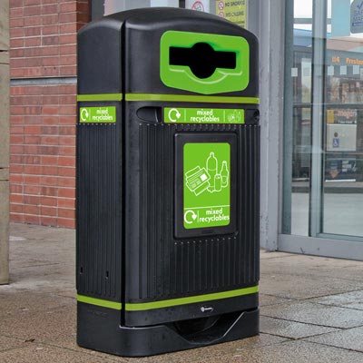 Streamline Jubilee™ Mixed Recyclables Recycling Bin