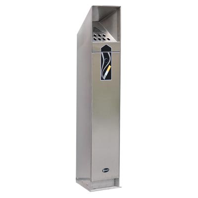 Ashguard™ Stainless Steel Cigarette Bin & Express Delivery With Ground Fixing