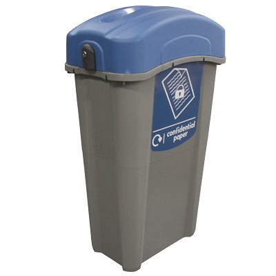 Eco Nexus® 85 Confidential Paper Recycling Bin & Express Delivery 85 Litre Indoor Confidential Waste Container - Lockable