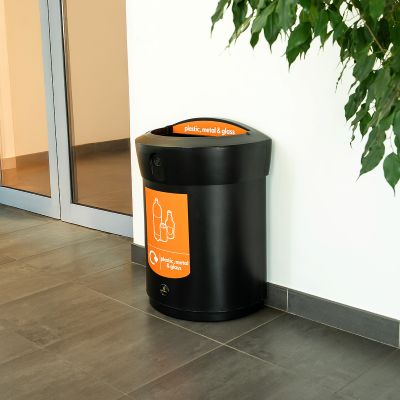 Envoy™ Plastic, Metal & Glass Recycling Bin  - 90 Ltr