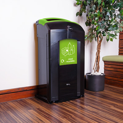 Nexus® 100 Mixed Recyclables Recycling Bin - Black