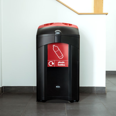Nexus® 100 Plastic Bottle Recycling Bin - Black