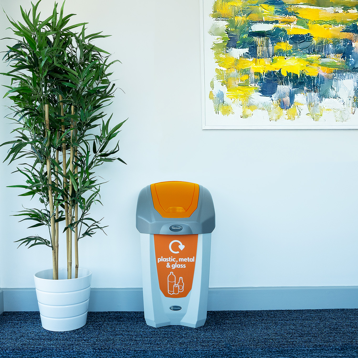 Nexus® 30 Plastic, Metal & Glass Recycling Bin - Glasdon UK