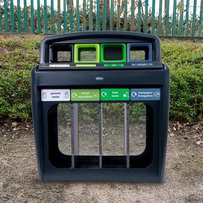 Nexus® Evolution City Vision Quad Recycling Bin