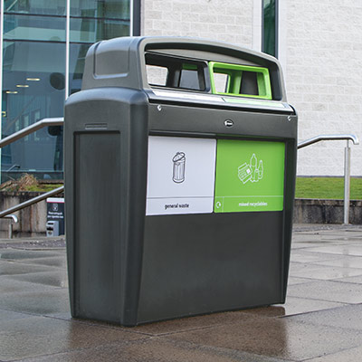 Nexus® Evolution City Duo Recycling Bin - Glasdon UK