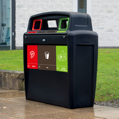 Nexus® Evolution City Trio Recycling Bin - Glasdon UK