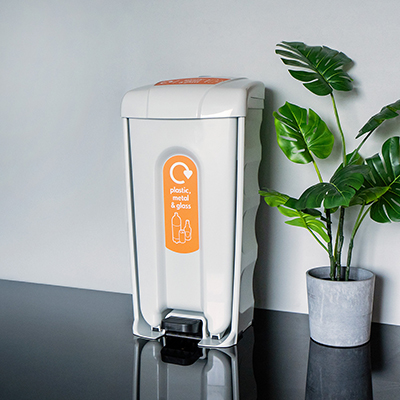 Nexus® Shuttle Plastic, Metal & Glass Recycling Bin Foot Pedal Operated Bin