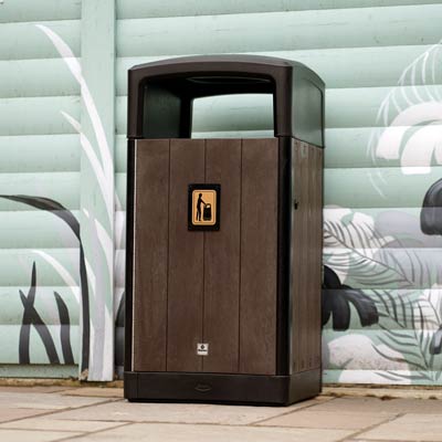 Origin™ Curve 110 Litter Bin Made from Recycled Materials