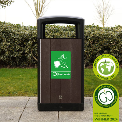 Origin&trade; Curve 110 Food Waste Recycling Bin Made from Recycled Materials