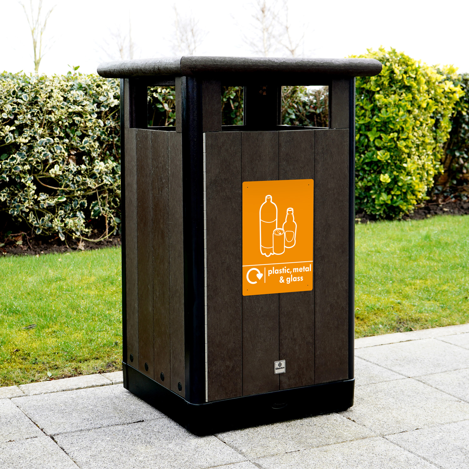Origin™ Horizon 110 Plastic, Metal & Glass Recycling Bin | Glasdon UK