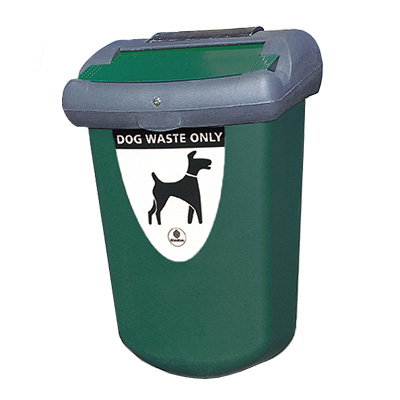 Retriever 35™ Dog Waste Bin & Express Delivery Green with Wall Fixings Included