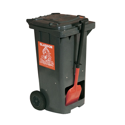 Rollastor&trade; Portable Grit Bin with Shovel & Express Delivery