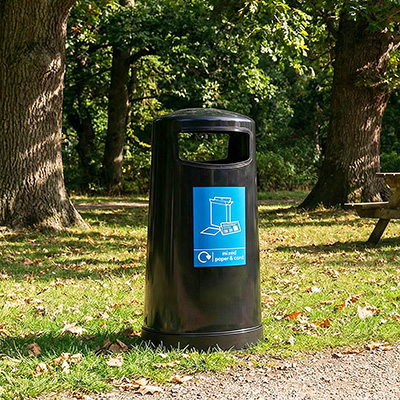 Topsy&trade; 65 Mixed Paper & Card Recycling Bin