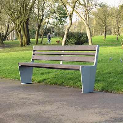 Vistra™ Seat - Contemporary Public Seat - Recycled Material Slats ...