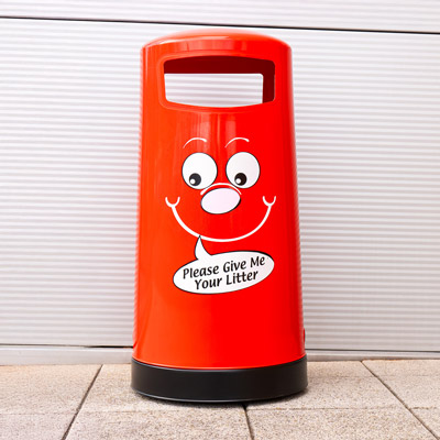 Topsy™ 65 Litter Bin with Billy Bin-it™ Symbol