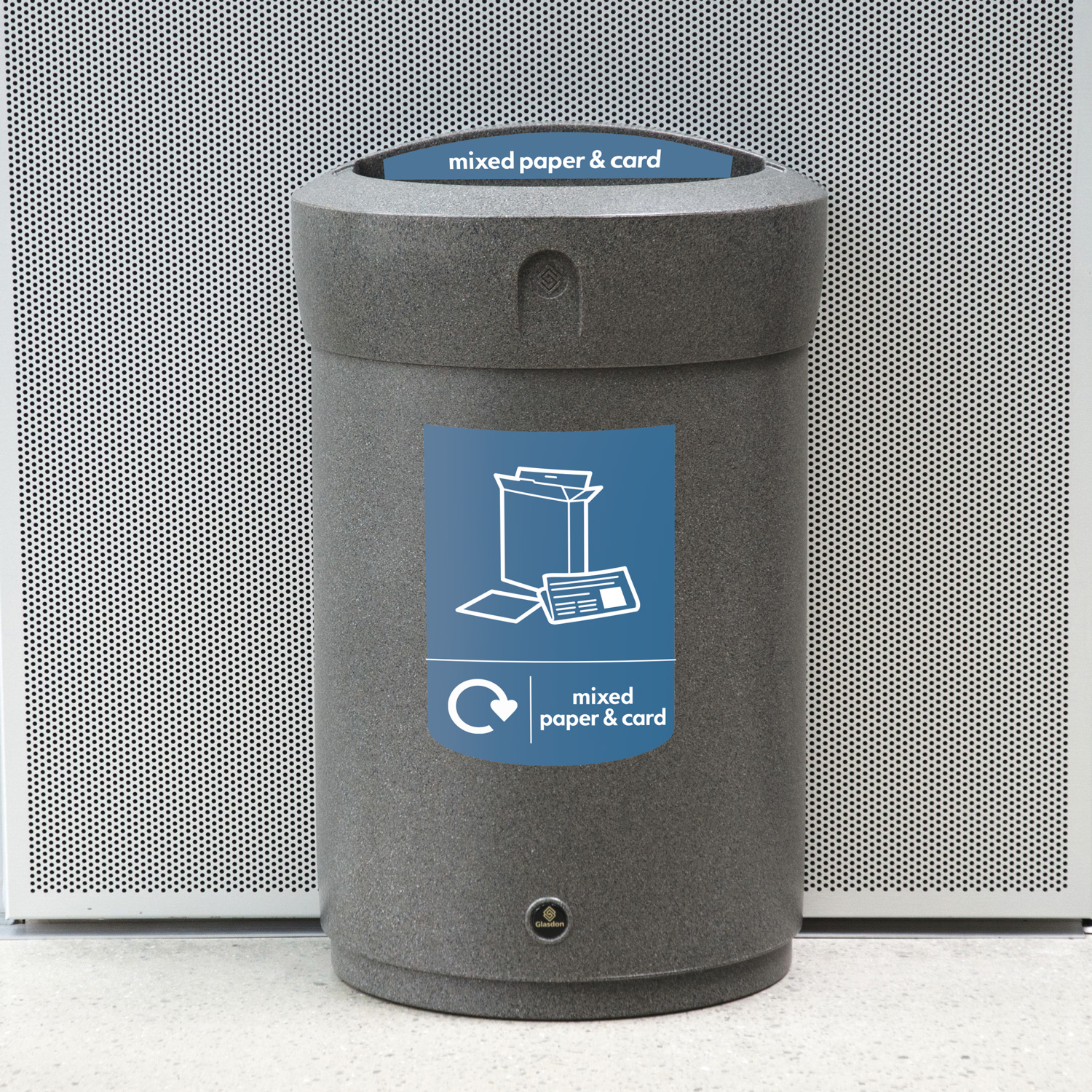 Envoy™ Mixed Paper & Card Recycling Bin - 110 Ltr