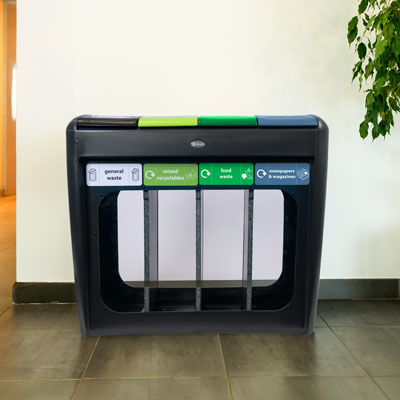 Nexus® Evolution Vision Quad Recycling Bin