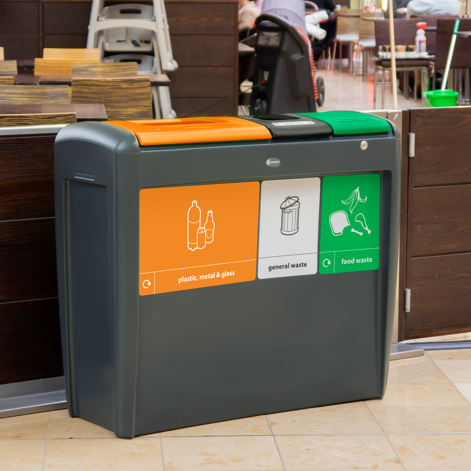 Nexus® Evolution Trio Recycling Bin