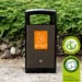 Origin&trade; Curve 110 Plastic, Metal & Glass Recycling Bin