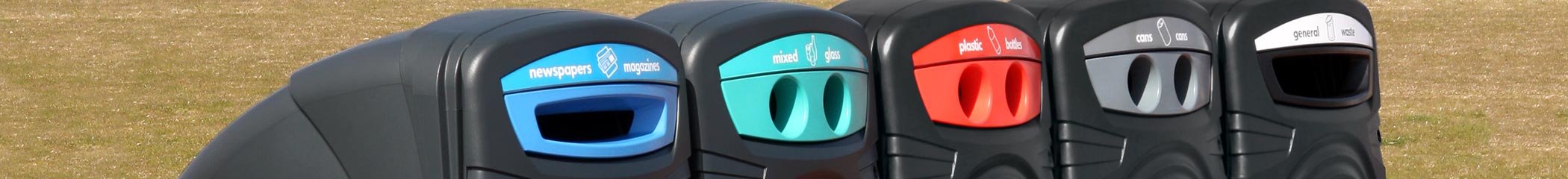 outdoor recycling bins banner
